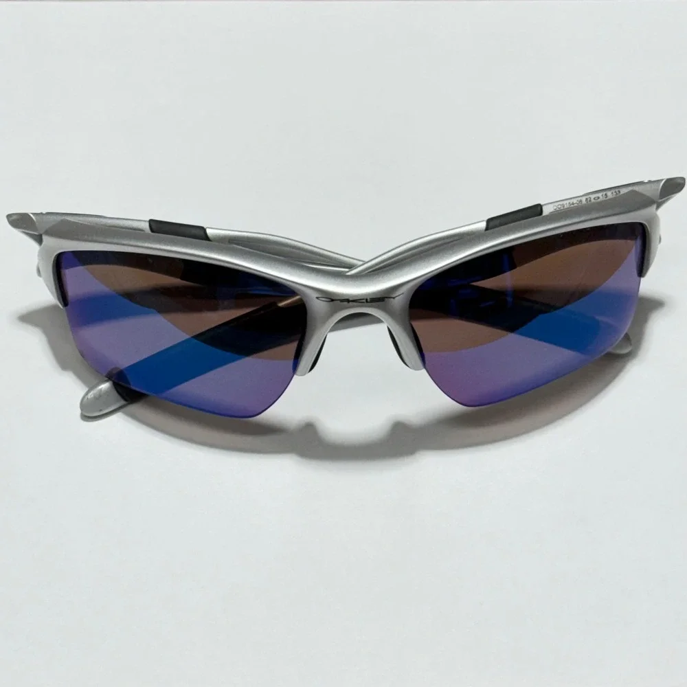 Oakley Half Jacket 2.0 Sunglasses Men OS Silver Black Iridium OO9154-06 Sport